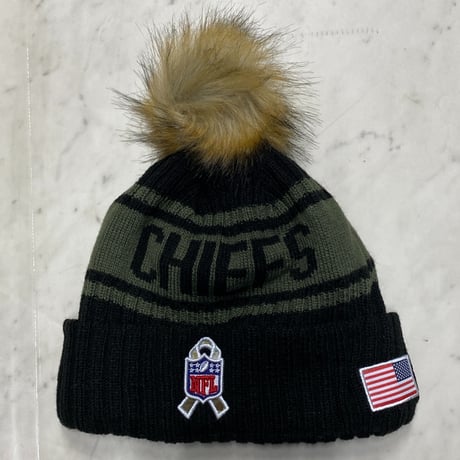 限定Salute to Service ニューエラ NEWERA ポンポン ニット帽 NFL カンザスシティ チーフス Chiefs