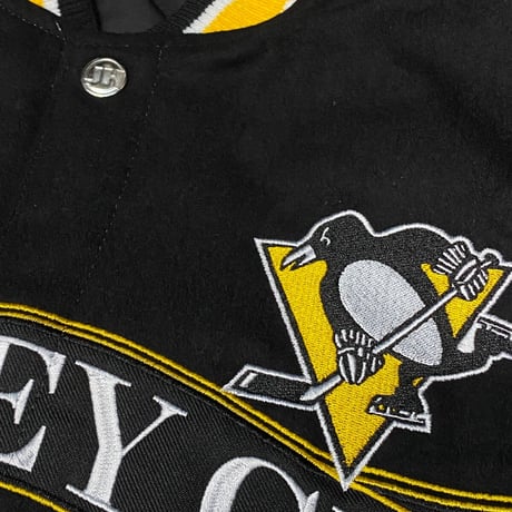 NHL JHデザイン Penguins ピッツバーグ ペンギンズ 限定 チャンピオンズ リバーシブル スタジャン