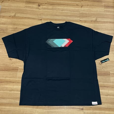 【4XL】 米国製 Diamond Supply Co. ダイヤモンドサプライ ACE 半袖 Overlap 紺 Tシャツ (T9)
