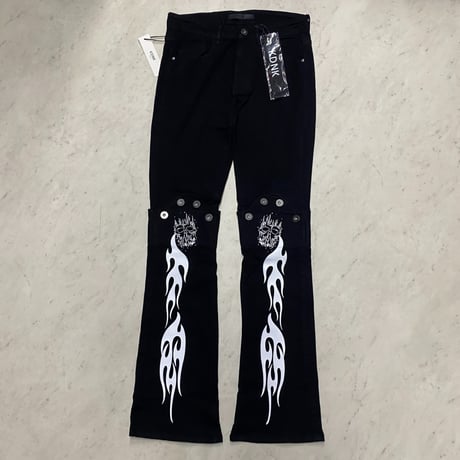 海外限定 KDNK ディーケーエヌケー Stacked Skinny Flare スタックド スキニーフレア ジーンス (JNS60)