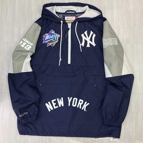 USA限定 Mitchell&Ness MLB ニューヨーク ヤンキース Team Origins ハーフZIP ウィンドブレーカー