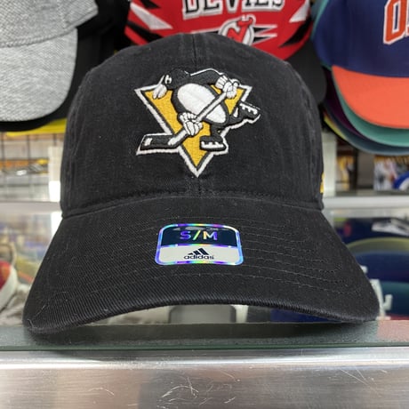 Adidas アディダス NHL ピッツバーグ ペンギンズ ストレッチキャップ アイスホッケー ヴィンテージブラック