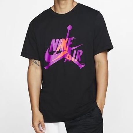 USAモデル NIKE ナイキ AIR JORDAN エア ジョーダン JUMPMAN ジャンプマン CLASSICS Tシャツ 黒 紫