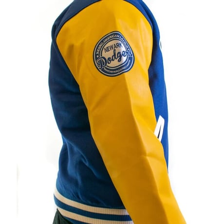NEGRO LEAGUE 二グロリーグ  Dodgers ニューアーク ドジャース Varsity スタジャン  青 黄色