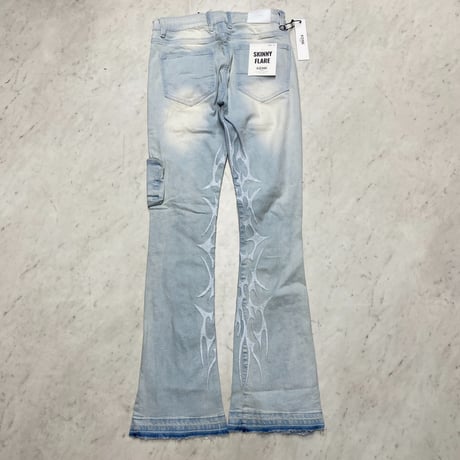 海外限定 KDNK ディーケーエヌケー Stacked Skinny Flare スタックド スキニーフレア ジーンス (JNS47)