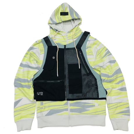 米国発 Civilized シヴィライズド Urban Mesh Combo スウェットセットアップ 着脱可能ベスト付き 3点セット (SET21)