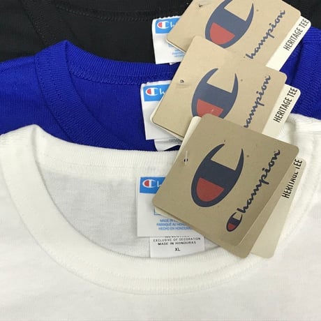USA限定 リバースウィーブ仕様 Champion チャンピオン HERITAGE 半袖 Tシャツ 青