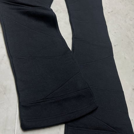 米国LAブランド Bezalel Jeans ベザレル ジーンズ Horizontal stitched 横ステッチ スウェットパンツ 黒 (JNS235)