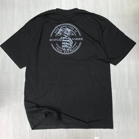LA発 HUSTEL HARDER アンダーグラウンド グラフィック ヘビーウェイト Tシャツ SKULL (GTS22)