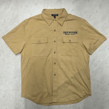 True Religion トゥルーレリジョン Classic Logo Basic Shirts クラシックロゴ 半袖シャツ (TRUE-Shirt2)