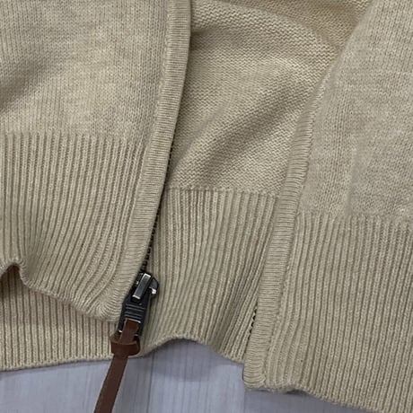 USAモデル TOMMY HILFIGER フルジップ モックネック コットンニットカーディガン  (R4F-39)