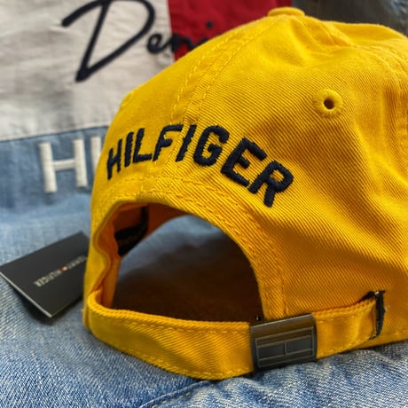 トミーヒルフィガー TOMMY HILFIGER ストラップバックキャップ イエロー フラッグロゴ