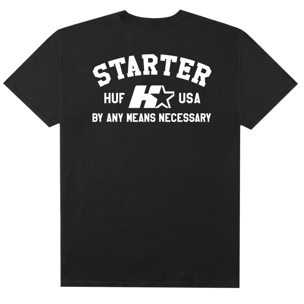 限定 HUF ハフ STARTER スターター BLACK LABEL 半袖 Tシャツ 黒 W