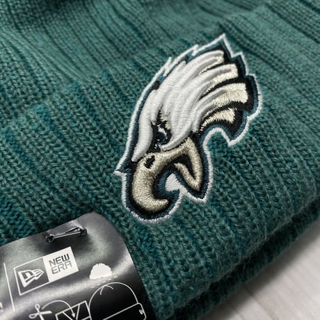 NEWERA USA ニューエラ NFL フィラデルフィア イーグルス Eagles ポンポン付き リブ ニット帽