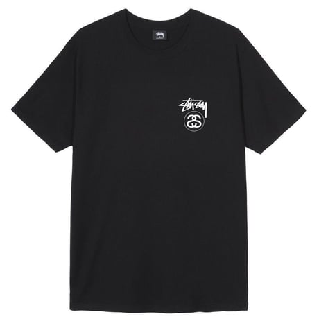 Stussy ステューシー 人気ロゴ STOCK SS LINK ストック SSリンク 半袖 Tシャツ 黒