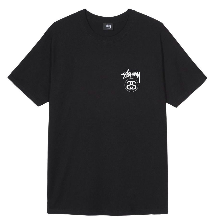 【90s】STUSSY スウェット 筆記体ロゴ SSリンク ワイドシルエット 黒