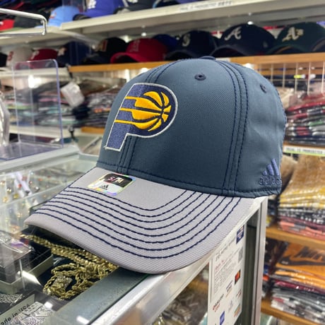 Adidas アディダス NBA インディアナ ペイサーズ Pacers ストレッチフィット キャップ グレー