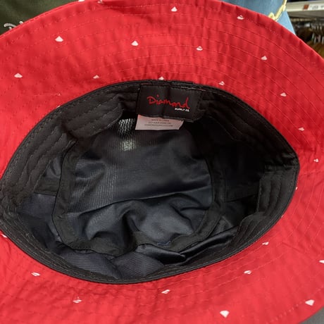Diamond Supply Co. ダイヤモンドサプライ DECO BUCKET HAT バケットハット 紺/赤 ダイヤドット