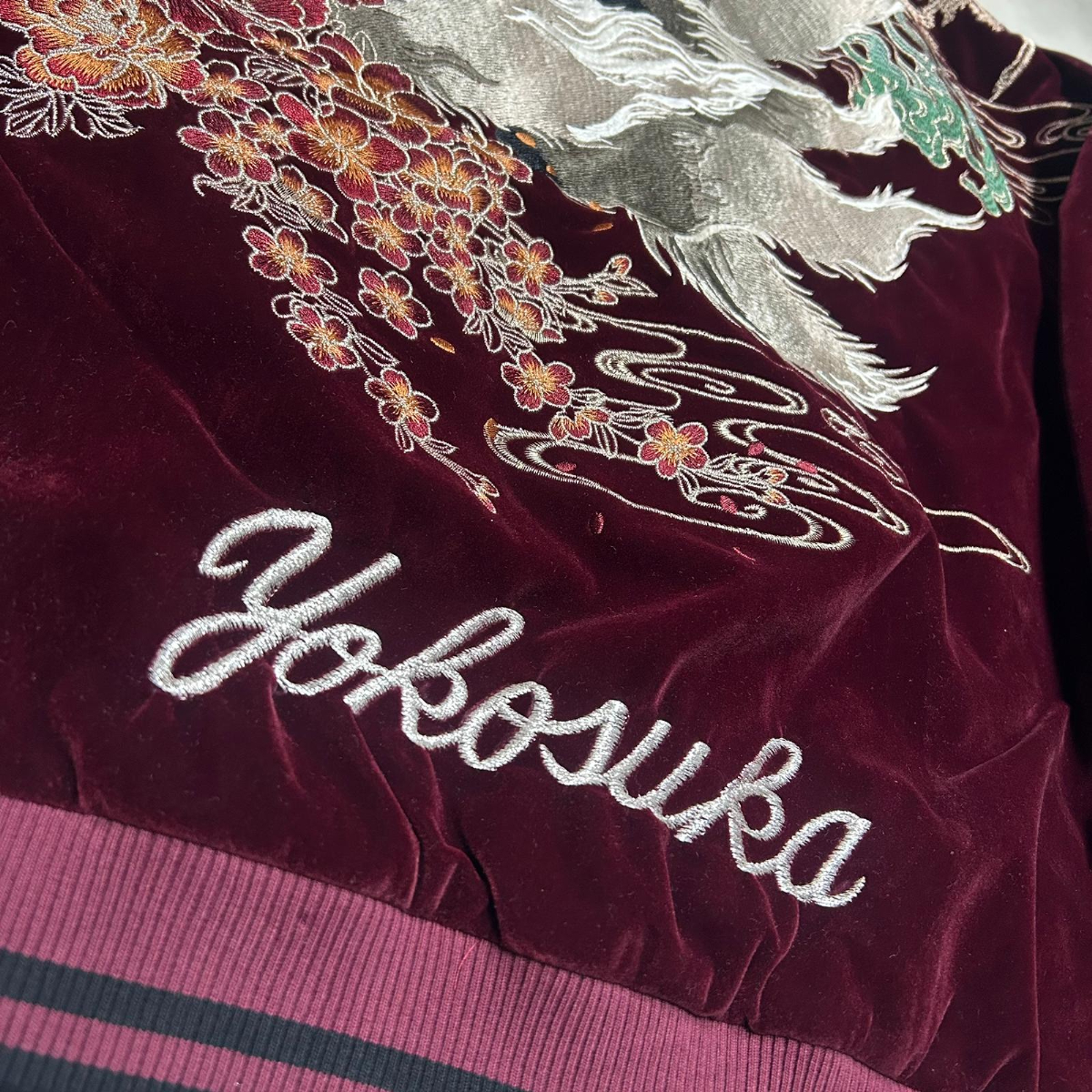 別珍 「Yokosuka刺繍入り」 横須賀発祥 SUKAJAN スカジャン 九尾の狐