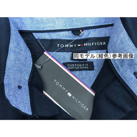 USA正規品 Tommy トミーヒルフィガー カスタムフィット フラッグロゴ ポロシャツ 水色 ペール