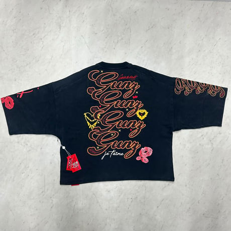 米国シカゴ発 Gunzinii ガンジーニ Je T'aime Cropped Boxy T-Shirt ジュテーム クロップ丈Tシャツ (CropT58)