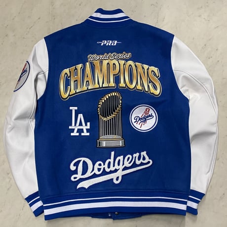 海外限定 PRO STANDARD 2025 ワールドシリーズ チャンピオンズ LA Dodgers ウール スタジャン (PRO-JK2)