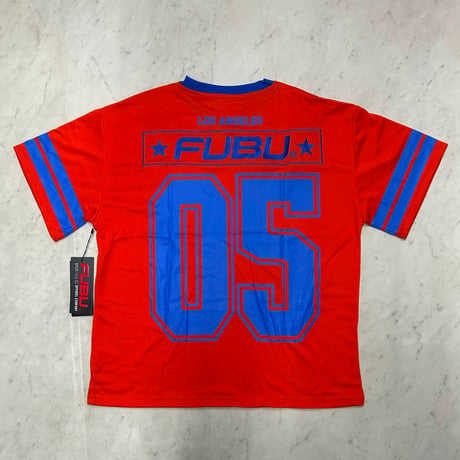 USA仕様 FUBU フブ Football Game Jersey フットボール メッシュ ゲームシャツ Y109 オレンジ (FBT3)