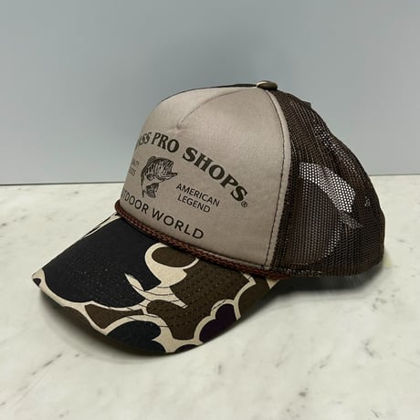 米国アウトドアブランド Bass Pro Shops バスプロショップス Outdoor World 迷彩トラッカー キャップ (Bps68)