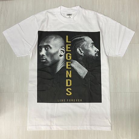 LA発 ニプシー コービー Legends アンダーグラウンド グラフィック ヘビーウェイト Tシャツ 白 (GTS96)