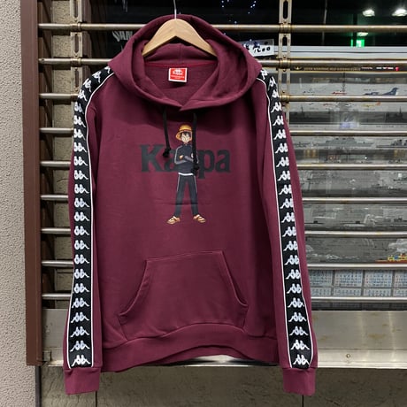 Kappa(カッパ) × ONEPIECE(ワンピース) コラボ プルオーバー パーカー Luffy ルフィ バーガンデ