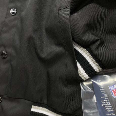 NFL公式 ラスベガス RAIDERS レイダース TWILL ツイル スタジアムジャンパー アメフト 黒