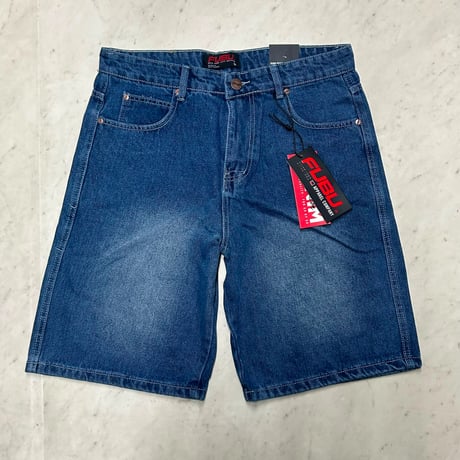 USA仕様 FUBU フブ Denim Shorts Pants デニム ショートパンツ Y502 Med Blue (SJNS52)