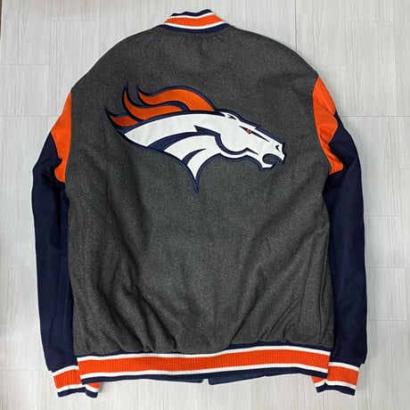 NFL公式 JHデザイン Broncos デンバー ブロンコス リバーシブル スタジャン