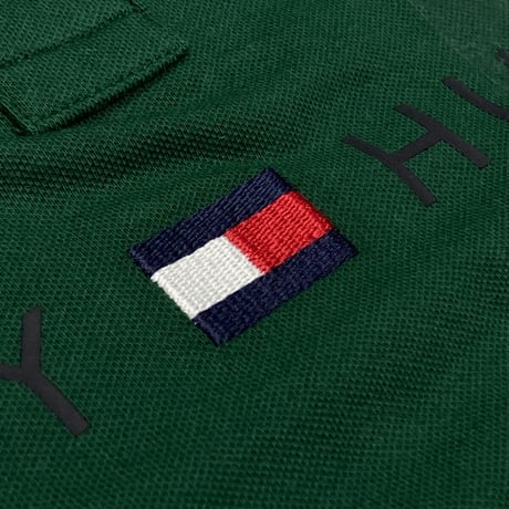 Tommy Hilfiger USAトミーヒルフィガー スリムフィット D.EMERALD ポロシャツ (R4F-37)