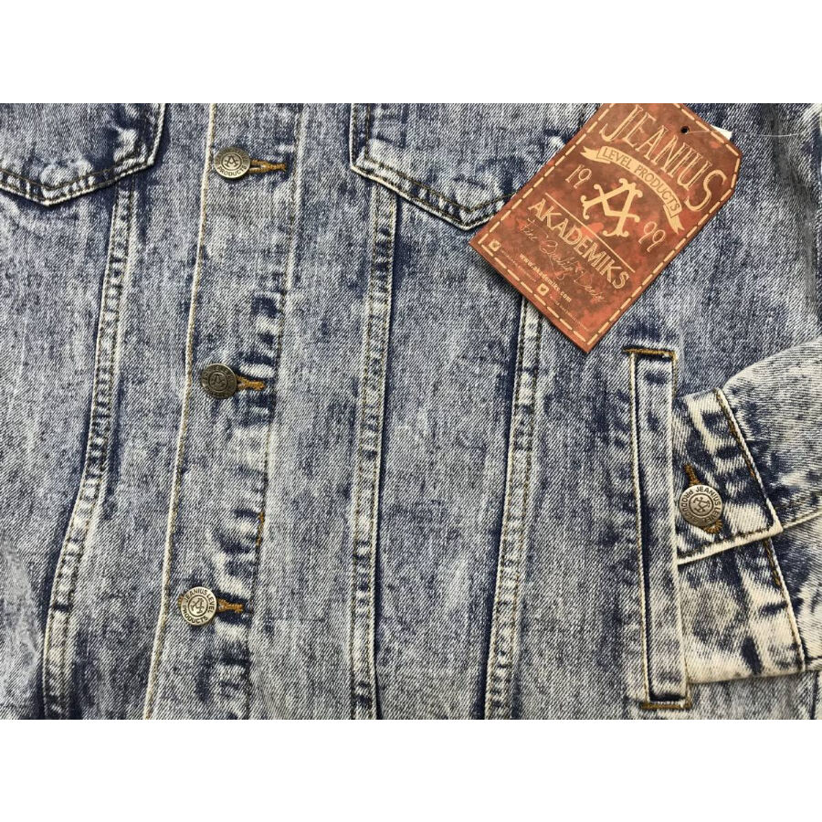 akademiks　アカデミクス　デニムジャケット　ビッグシルエット　XXL 希少】akademiks デニムジャケット ビッグシルエット XL - メルカリ