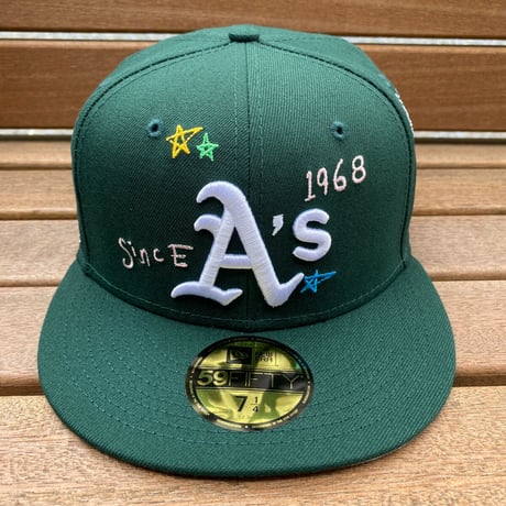 激レア USA限定 59FIFTY ニューエラ MLB アスレチックス Athletics スクリブル Scribble