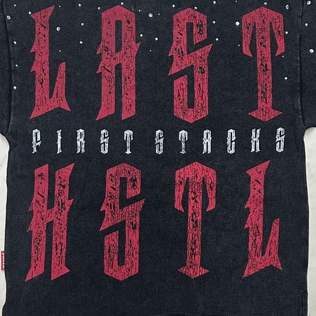 日本未入荷ブランド TAKER テイカ― LAST HSTL クロップドTシャツ ラインストーン (CropT23)