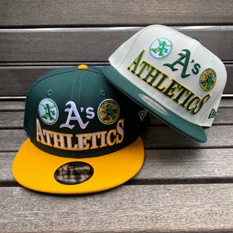 USA限定 9FIFTY ニューエラ MLB アスレチックス Athletics スナップバックキャップ ARCHIVE 緑 (950-229)