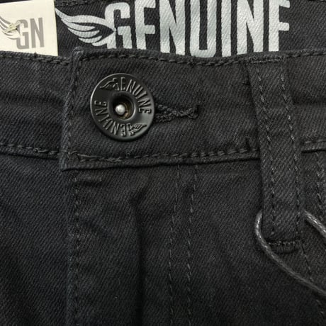 USAブランド GENUINE AUTHENTIC ストレッチ バイカージーンズ デニム 黒 ブラック 1803 (JNS72)