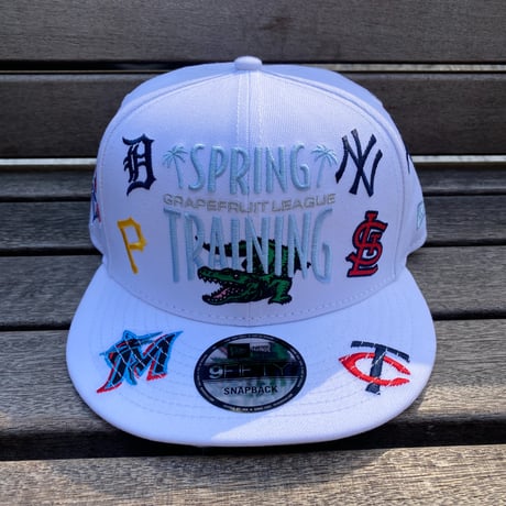 USA限定 9FIFTY ニューエラ MLB グレープフルーツリーグ 総柄 スナップバックキャップ Spring Training (950-195)