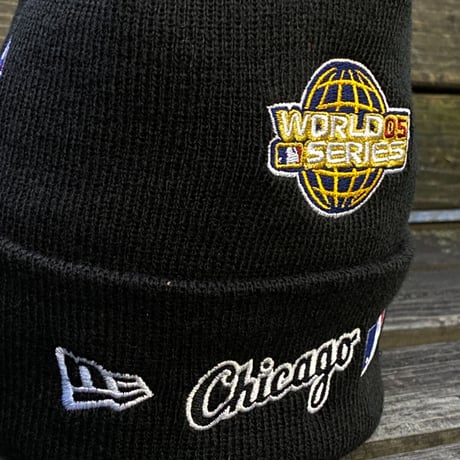 USA限定 NEWERA ニューエラ MLB ワールドシリーズ ニット帽 Whitesox ホワイトソックス
