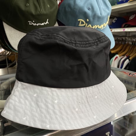 Diamond Supply Co. ダイヤモンドサプライ DECO BUCKET HAT バケットハット 黒 グレー ダイヤドット