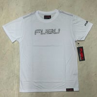 USA仕様 FUBU フブ Bling Bling Tee クラッシュクリスタルストーンロゴ Tシャツ Y207 白 (FBT5)