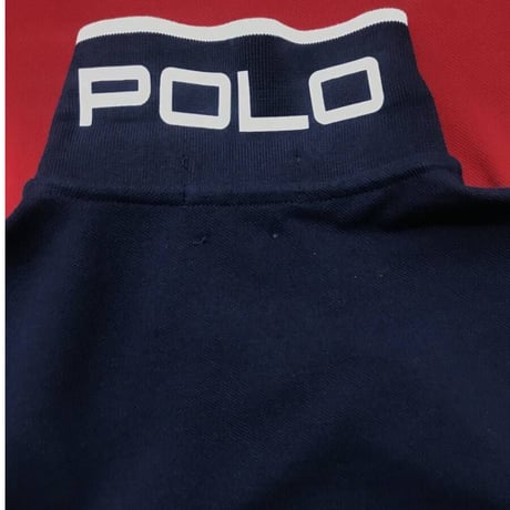 限定 POLO ラルフローレン RALPH LAUREN 半袖 ポロシャツ 襟裏ロゴ セーリング p-15 紺/青