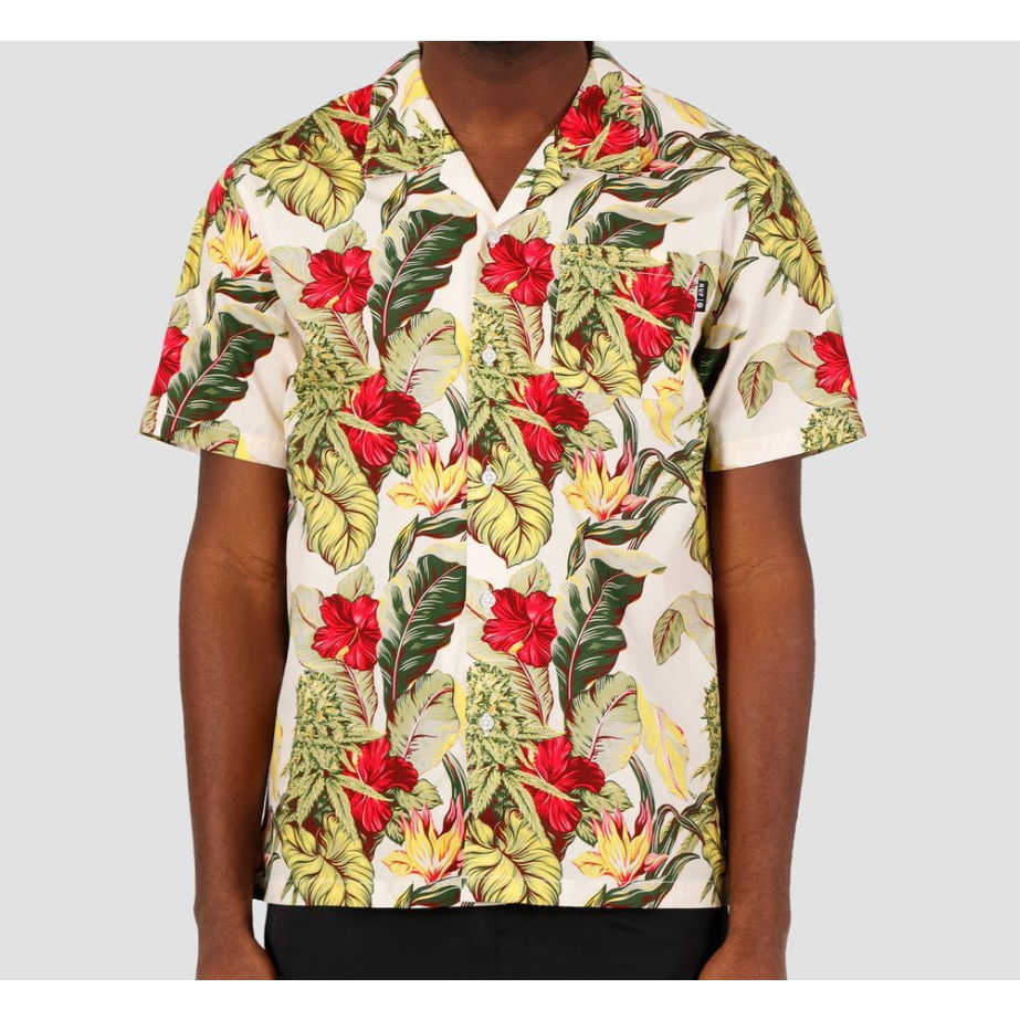 HUF ハフ 半袖 ボタンシャツ 総柄 アロハ PARAISO RESORT