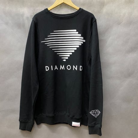 Diamond Supply ダイヤモンドサプライ Westwind クルーネック スウェット トレーナー ピスタグ付き 黒