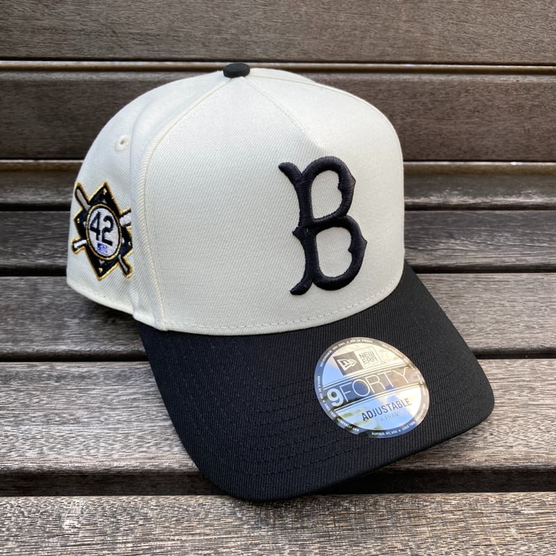 海外限定 ドジャース 9FORTY グレー ツートン サイドパッチ キャップ ①