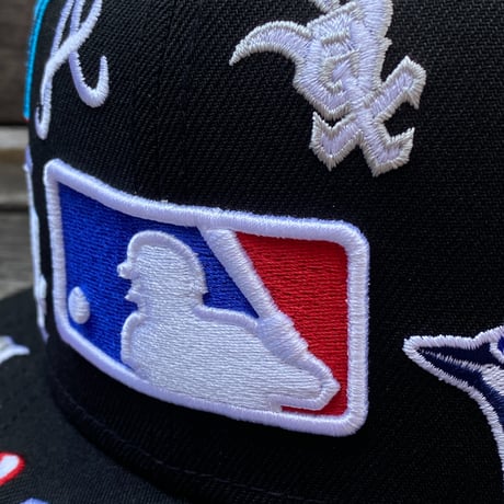 海外仕様 59FIFTY ニューエラ NEWERA 総柄 MLB 限定 Allover Patches キャップ (100-5)