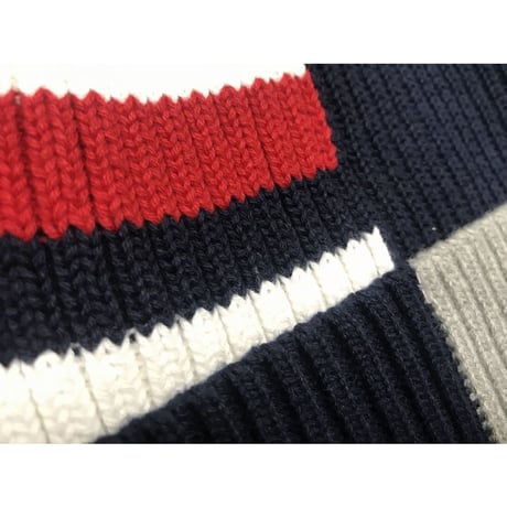 海外限定 トミーヒルフィガー TOMMY HILFIGER ニットキャップ トリコロール カラーブロック
