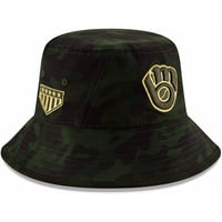 特別仕様 NEWERA ニューエラ Brewers ブルワーズ 迷彩 バケットハット  MLB 軍隊記念日モデル